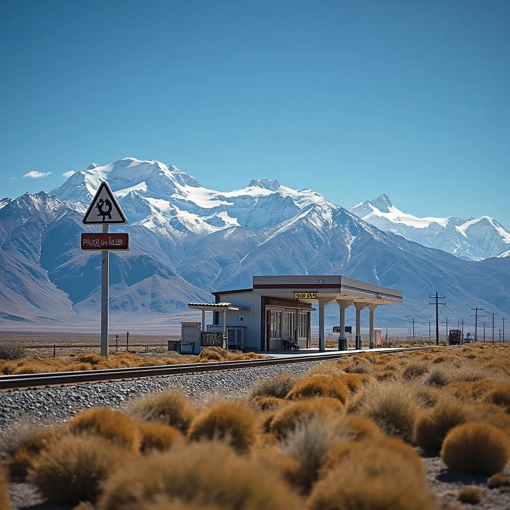 Estación YPF en la Patagonia