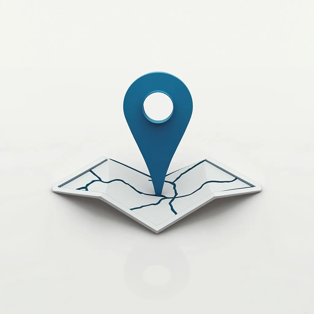 Icono de mapa y ubicación