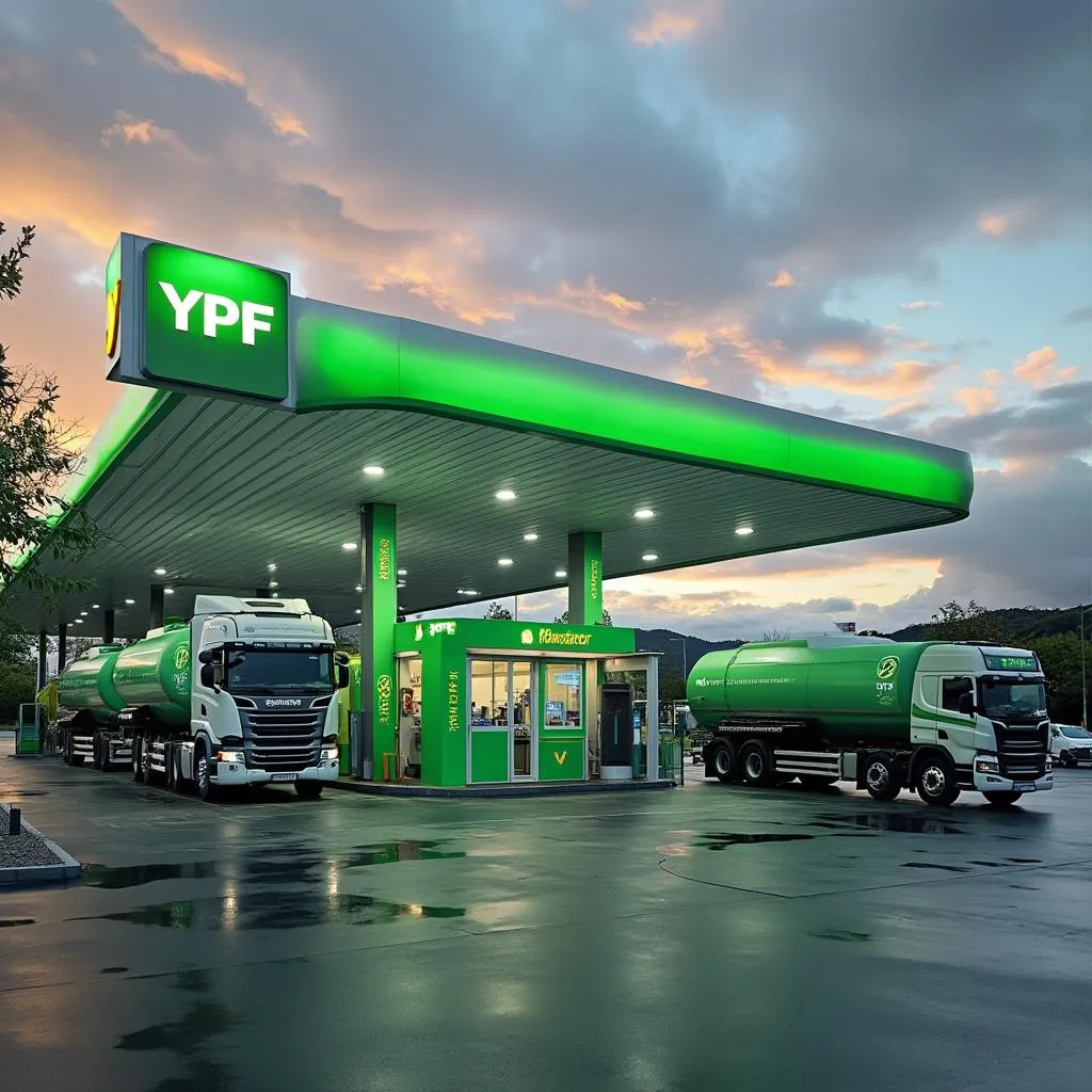 Estación YPF con servicio de GNC
