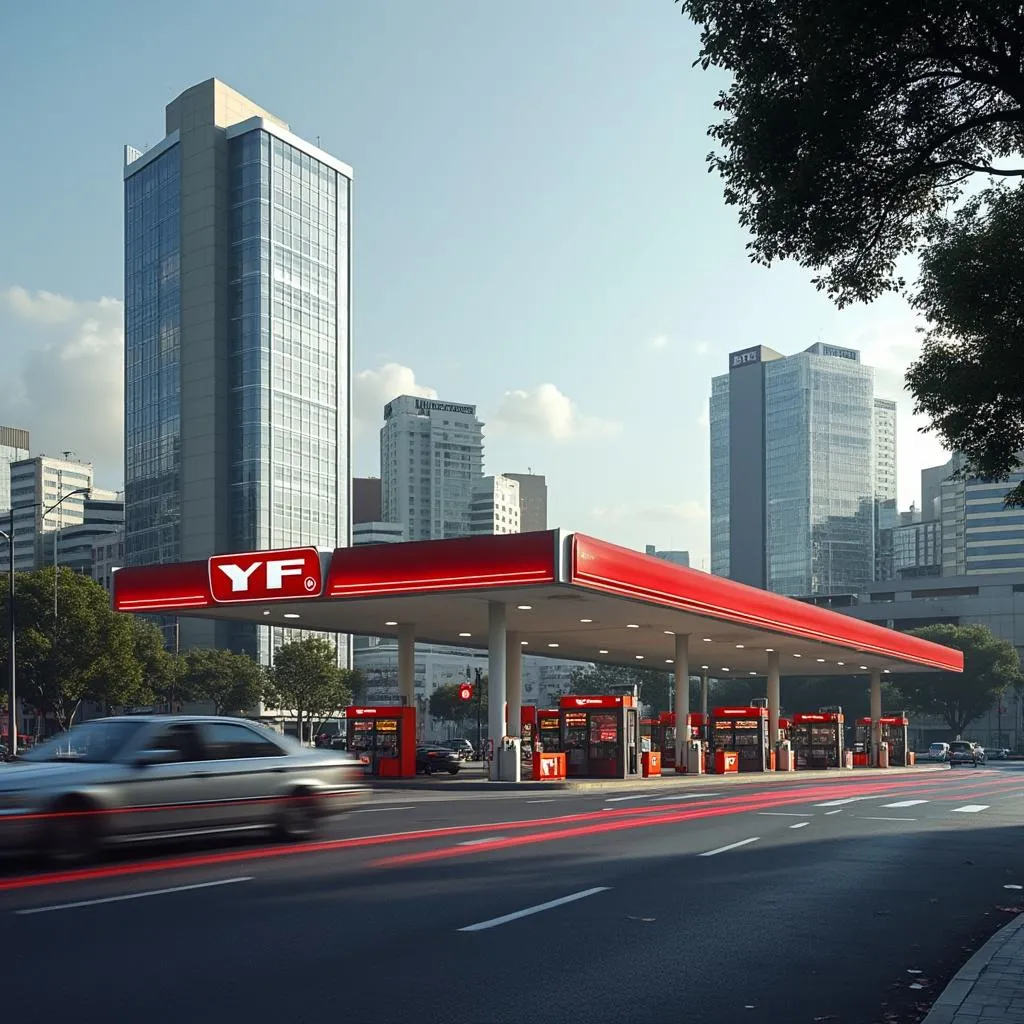 Estación YPF urbana en Buenos Aires